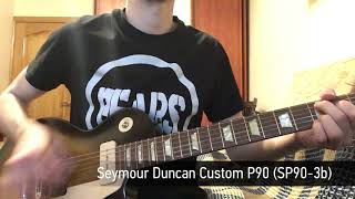 Comparison of P90 pickups GibsonSeymour Duncan Kent Armstrong [upl. by Enyahs151]