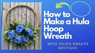 The Hula Hoop Wreath  How to Make a Wreath  Crafting for Beginners  Summer Wreath DIY [upl. by Akiem167]