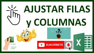 🤲 AJUSTAR FILAS y COLUMNAS en EXCEL 🤲 [upl. by Yromas206]