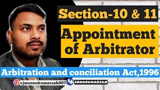 Arbitration and conciliation ACT 1996noand appointment of arbitratorsec 1011easily explain [upl. by Florence186]