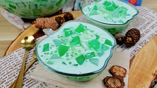 Buko Pandan Jelly Dessert  Easy simple and yummy  Gulaman dessert recipe [upl. by Bertram943]