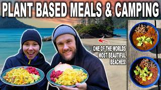 WHAT I EAT CAMPING  DELICIOUS VEGAN MEAL IDEAS [upl. by Adnalay]