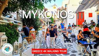 Mykonos Greece 🇬🇷  4K Ultra HD Walking Tour with Captions [upl. by Roshan730]