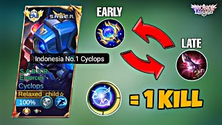 TOP 1 GLOBAL CYCLOPS HACK DAMAGE BUILD amp EMBLEM  SETTINGS 2024  MOBILE LEGENDS [upl. by Aniaz]