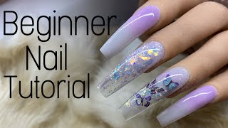 Beginner Nail Tech  How To Encapsulate Loose Gliiter  Nail Tutorial  Not Polish [upl. by Yolanthe207]