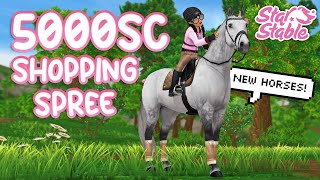 5ksc Shopping Spree BUYING HORSES  Star Stable [upl. by Aseuqram139]