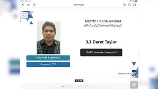 Metode Beda Hingga  Deret Taylor [upl. by Ahael648]