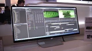 LG 34inch UltraWide QHD Monitor First Look  CES 2014 [upl. by Kyle]