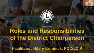 Roles and Responsibilities of the District Chairperson [upl. by Siurad]