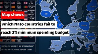 Map shows which Nato countries fail to reach 2 minimum spending budget [upl. by Binah]