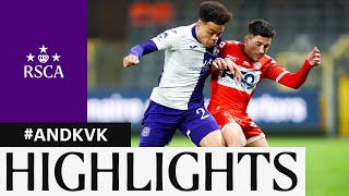 HIGHLIGHTS RSC Anderlecht  KV Kortrijk  20232024 [upl. by Yttel]