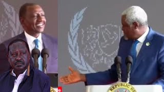 quotDONT FORCEquot LISTEN AU CHAIR MOUSA FAKI TELL RUTO FACE TO FACE INFRONT AFRICA PRESIDENTS ON RAILA [upl. by Addi182]