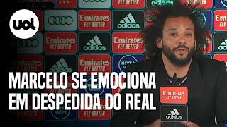 Marcelo se emociona durante entrevista de despedida do Real Madrid [upl. by Lorette132]