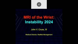 MRI of the Wrist Part 5  Wrist Instability [upl. by Dnalon]