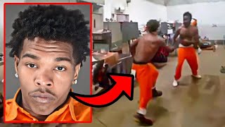 Lil Babys Insane Fight In Jail Caught On Camera [upl. by Oremoh409]