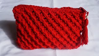 🌈Como Tejer un ESTUCHE a crochet NECESER O CARTUCHERA😊 [upl. by Uokes144]