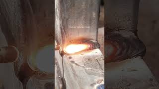 how a welder works on thin metal stickweldingsquaretubing stickwelding stickweldingsquaretube [upl. by Ahseenal945]