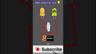 two LED 2 switch light 16 volt 9V battery electric wiring shorts [upl. by Noonberg]