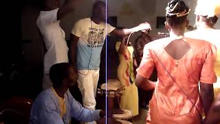 Alphousseyni Kouyate  West African Harp  Kora Sabar Drumming Dance Bridal Party DAKAR SENEGAL 2015 [upl. by Lacefield]