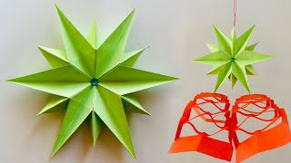 How to Make 3D Star for your Christmas Decoration  Paper Craft [upl. by Winston]