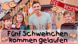 🌺 Fünf Schweinchen kommen gelaufen  Singen Tanzen und Bewegen  Kinderlieder [upl. by Adiel]