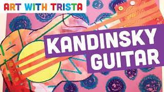 Kandinsky Inspired Guitars Art Tutorial  Art With Trista [upl. by Lubba]