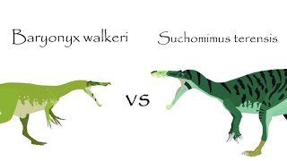 Primeval Battle Grounds Episode 2 Baryonyx walkeri vs Suchomimus terensis read description [upl. by Kamin]