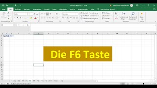 Excel II F6 Wechselt zwischen dem Tab eines Sheets Menüband Aufgabenbereich und Zoom II Deutsch [upl. by Tunnell]