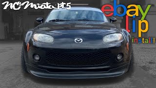 Miata gets a face lift How to install the NC1 ebay front lip [upl. by Odnavres]