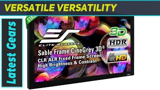 Elite Screens 100inch CineGrey 3D Fixed Frame Projector Screen  Ultimate Home Theater [upl. by Dalila]