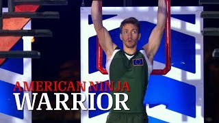 Stefano Ghisolfi at Stage 3 of American Ninja Warrior USA vs The World 2014  American Ninja Warrior [upl. by Odracir892]