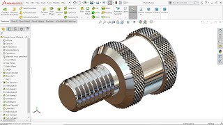 Thumb screw in SolidworksKnurling in Solidworks [upl. by Htebazila]