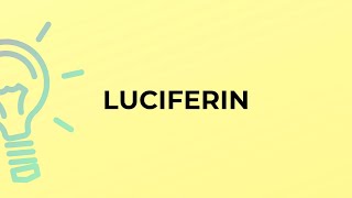 What is the meaning of the word LUCIFERIN [upl. by Oibirot121]