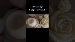 Demolding a large rose candle demolding smallbusiness candle [upl. by Esyle]