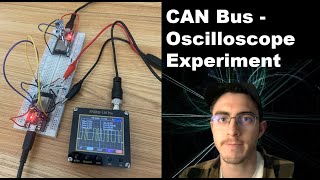 CAN Bus signals on a breadboard with ESP32 microcontroller and Oscilloscope [upl. by Don]