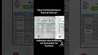 Neue Kraftstoffpreise ab Februar 2024 kuba aktuell touristeninformation info [upl. by Anaihk]