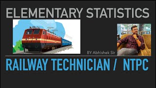 Elementary Statistics  For Railway Technician  NTPC  CGL MAIN  Live 27th Nov [upl. by Heber340]