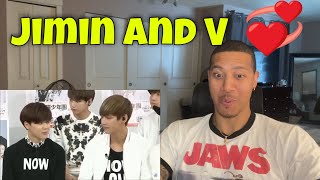 Jimin and V teasing each other REACTION [upl. by Rollecnahc]