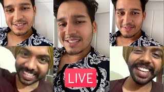 Karan Randhawa and Satbir Aujla Live Stream on Instagram with Fans [upl. by Nylorak138]