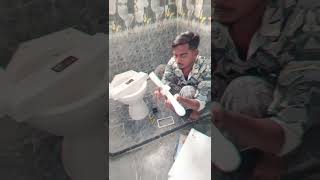 How to install western toilet Toilet Installation Western Toilet Fitting lalpettai electrician [upl. by Zanze198]