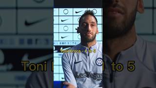 Hakan Calhanoglu ranks himself as the best CDM in Europe 🇹🇷 💪🏼  Shorts Inter football [upl. by Lyman]