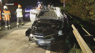 Schwerer Verkehrsunfall mit vier beteiligten PKW auf Rieder Straße in St Marienkirchen am Hausruck [upl. by Ahsikel]