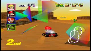 Mario Kart 64  150cc Kalimari Desert Mario Gameplay [upl. by Donahoe]