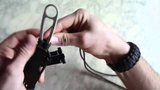 Quickneasy paracord lacing method for ESEE Izula [upl. by Assirac355]