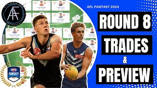 Round 8 Trades amp Preview  AFL Fantasy 2024 [upl. by Mathew945]