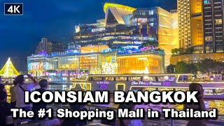 【🇹🇭 4K】The most luxurious Beautiful shopping mall in Thailand  ICONSIAM Bangkok [upl. by Noslien]