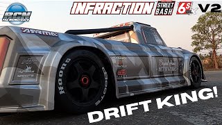 Drift King Arrma Infraction V2  HandBrake Tested  Running Video [upl. by Elmira]