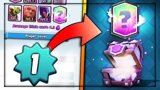 Clash Royale LEVEL 1 NOOB GETS LEGENDARY CARD LEGENDARY SUPER MAGICAL CHEST HUNT [upl. by Vivie]