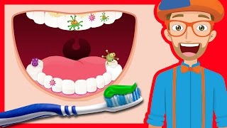 Tooth Brushing Song by Blippi  2Minutes Brush Your Teeth for Kids [upl. by Amann29]