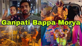 Finally He Arrived ❤️🙏🏻  Ghar Aaye Bappa  Ganpati Festival  Ankit Azad Vlogs [upl. by Anaeco]